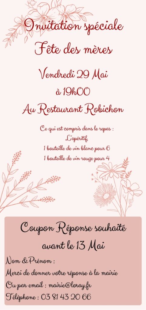 invitation spéciale fête des mères 1